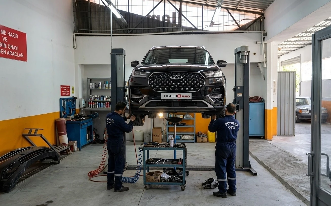 Araç motor bakım işlemi